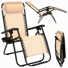 Folding garden beach lounger for tourists