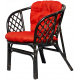 Aga Rattan set BAHAMA Black Red