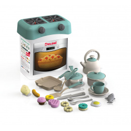 Doloni Play kitchen Turquoise + accessories 34 pcs