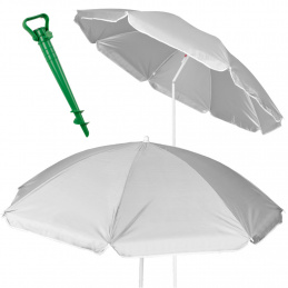 Beach umbrella adjustable breakable UV foldable 150cm gray
