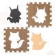 Aga Contrast Foam Puzzle 85 cm x 85 cm 9 pieces Brown