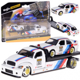 Maisto Licensed Metal Cars 1:64 Flatbed Truck and BMW M3 1988 ZA5958 Universal