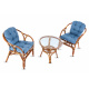 Aga Rattan set SITA Honey Blue