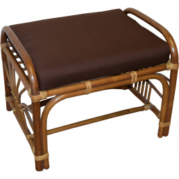 Aga Rattan stool TURDUS Honey Dark Brown