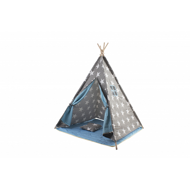 Aga4Kids Baby Teepee Stars Grey and Blue