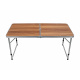 Aga Folding Camping Table 120x60x54/60/70 cm Brown
