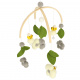 Aga Baby Mobile for Crib Grey Flowers