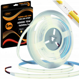 COB Neon LED Strip 12V - 528D - 15W/m - IP20 - 1650lm - 5m - Cool Color