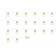 LED light chain bulbs warm white 20pcs ISO 8623
