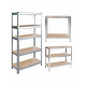 Kynast Metal shelf 180x90x40 cm 5 shelves Silver