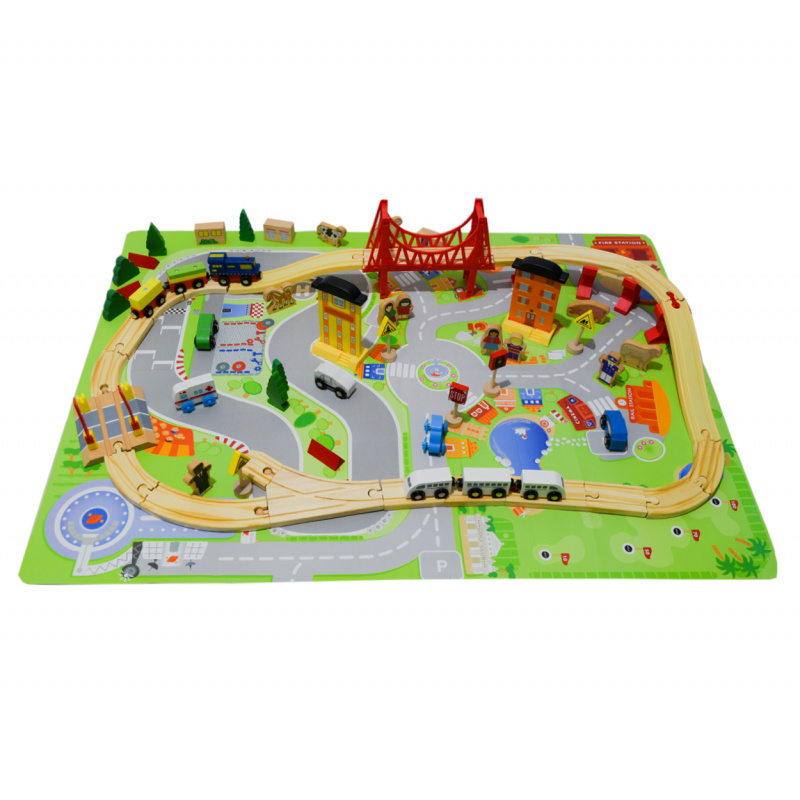 Aga4Kids Wooden Train Track 75 pieces