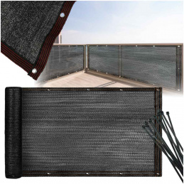 Balcony cover LUARO camouflage mat shading net for balcony terrace 150g/m2 105x500cm UV