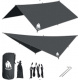 Canopy for a tarp tent over a 300 cm black hammock