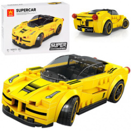 Technical bricks Sports Car YELLOW 143 pieces + stickers ZA5742 universal
