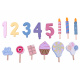 Sugar Wooden Birthday Cake for Cutting Candle Decoration ZA5936 Universal