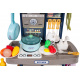Blue kitchen set with light and sound functions + accessories
